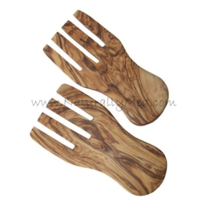 Olive Wood Salad Hands