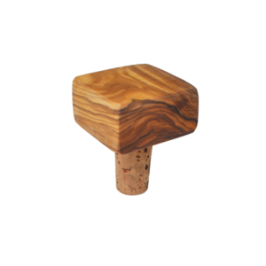 Olive Wood Square Top Bottle Stopper