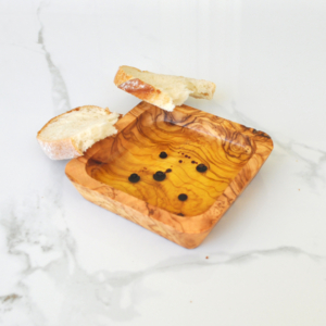 Large Square Olive Wood Dipping Bowl